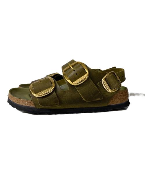 BIRKENSTOCK（ビルケンシュトック）BIRKENSTOCK (ビルケンシュトック) MILANO BIG BUCKLE サンダル オリーブ サイズ:35の古着・服飾アイテム