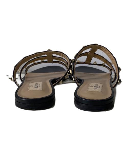 VALENTINO（ヴァレンティノ）VALENTINO (ヴァレンティノ) ロックスタッズサンダル ブラック サイズ:34 1/2の古着・服飾アイテム