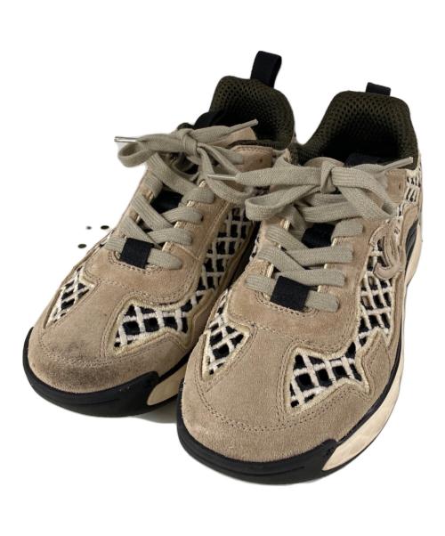 CHANEL（シャネル）CHANEL (シャネル) スエード×メッシュ ローカットスニーカー ベージュ サイズ:36の古着・服飾アイテム