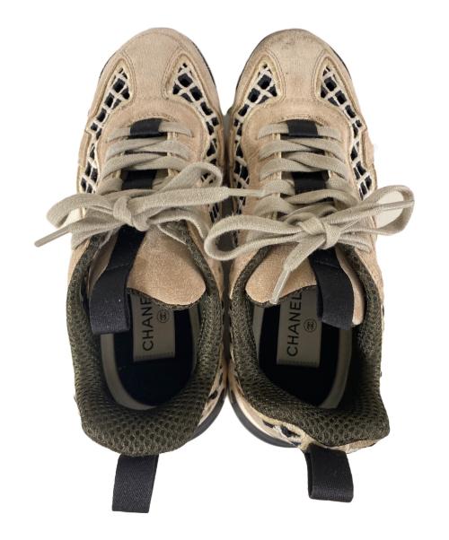 CHANEL（シャネル）CHANEL (シャネル) スエード×メッシュ ローカットスニーカー ベージュ サイズ:36の古着・服飾アイテム