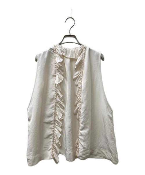 journal standard luxe（ジャーナルスタンダード ラックス）JOURNAL STANDARD LUXE (ジャーナルスタンダード ラックス) 25SS ヴィンテージローン フリルジレ アイボリー サイズ:SIZE Freeの古着・服飾アイテム