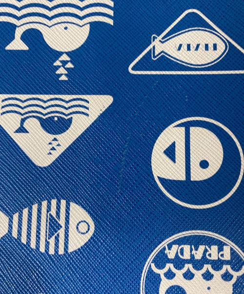 PRADA（プラダ）PRADA (プラダ) SAFFIANO WHALE MAREA サフィアーノ クラッチバッグ ブルーの古着・服飾アイテム