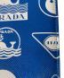 中古・古着 PRADA (プラダ) SAFFIANO WHALE MAREA サフィアーノ クラッチバッグ ブルー：20000円