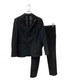 LARDINI（ラルディーニ）の古着「コーデュロイセットアップスーツ」｜ブラック