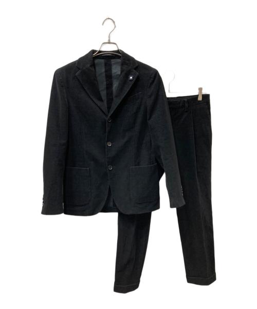 LARDINI（ラルディーニ）LARDINI (ラルディーニ) コーデュロイセットアップスーツ ブラック サイズ:SIZE 44の古着・服飾アイテム