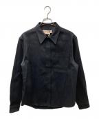 MARNIマルニ）の古着「SOFT COTTON DENIM SHIRTS ロゴ刺繍デニムシャツ」｜ブラック