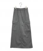 EVERYDAY I LIKE.エヴリデイ アイ ライク）の古着「Warm Sweat Cargo Skirt」｜グレー