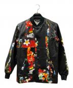 COMME des GARCONS HOMME PLUSコムデギャルソンオムプリュス）の古着「RUBBER PRINT COACH JACKET ラバープリントコーチジャケット」｜ブラック×レッド