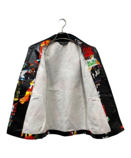 COMME des GARCONS HOMME PLUS（コムデギャルソンオムプリュス）COMME des GARCONS HOMME PLUS (コムデギャルソンオムプリュス) RUBBER PRINT COACH JACKET ラバープリントコーチジャケット ブラック×レッド サイズ:XSの古着・服飾アイテム