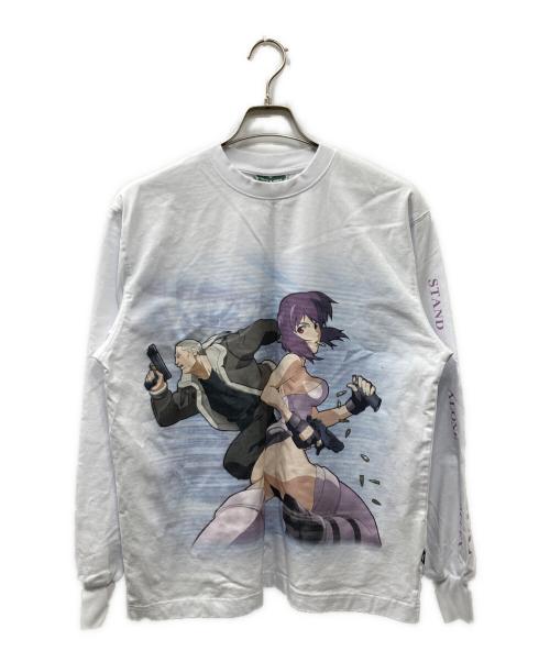 WHOOSIS（フーシス）WHOOSIS (フーシス) GHOST IN THE SHELL (ゴーストインザシェル) 長袖Tシャツ ホワイト サイズ:Sの古着・服飾アイテム