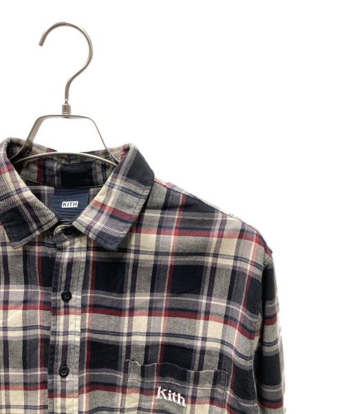 KITH（キス）KITH (キス) Ludlow Button Down Shirt チェックシャツ ブラック×レッド サイズ:Mの古着・服飾アイテム