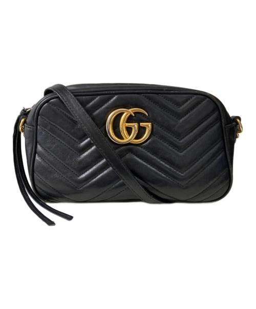 GUCCI（グッチ）GUCCI (グッチ) GGマーモント スモール カメラバッグ ショルダーバッグ ブラック サイズ:Freeの古着・服飾アイテム