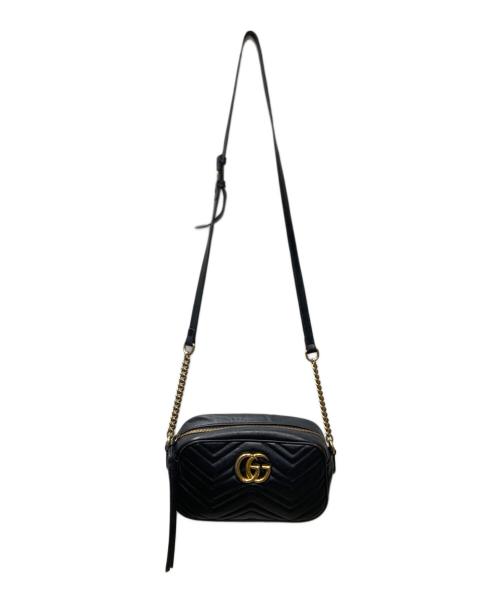 GUCCI（グッチ）GUCCI (グッチ) GGマーモント スモール カメラバッグ ショルダーバッグ ブラック サイズ:Freeの古着・服飾アイテム