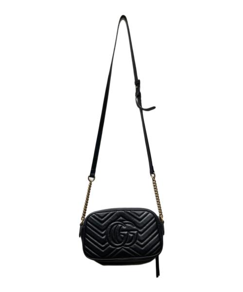 GUCCI（グッチ）GUCCI (グッチ) GGマーモント スモール カメラバッグ ショルダーバッグ ブラック サイズ:Freeの古着・服飾アイテム