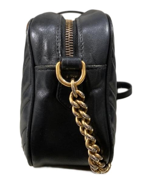 GUCCI（グッチ）GUCCI (グッチ) GGマーモント スモール カメラバッグ ショルダーバッグ ブラック サイズ:Freeの古着・服飾アイテム