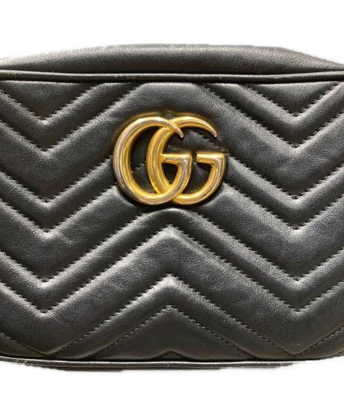 GUCCI（グッチ）GUCCI (グッチ) GGマーモント スモール カメラバッグ ショルダーバッグ ブラック サイズ:Freeの古着・服飾アイテム