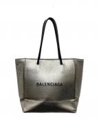 BALENCIAGAバレンシアガ）の古着「ロゴショッピングトート ショルダーバッグ」｜シルバー