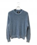 stussyステューシー）の古着「Pigment Dyed Loose Gauge sweater」｜ブルー