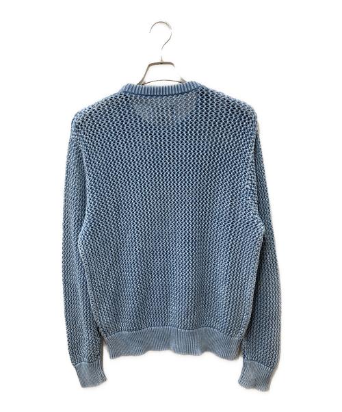 stussy（ステューシー）stussy (ステューシー) Pigment Dyed Loose Gauge sweater ブルー サイズ:Mの古着・服飾アイテム