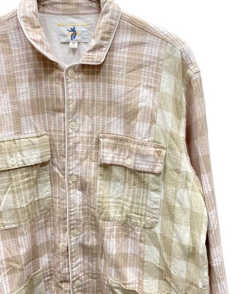 J.CREW（ジェイクルー）J.CREW (ジェイクルー) UNION (ユニオン) LS PAJAMA SHIRT　コットンパジャマシャツ ベージュ サイズ:Mの古着・服飾アイテム