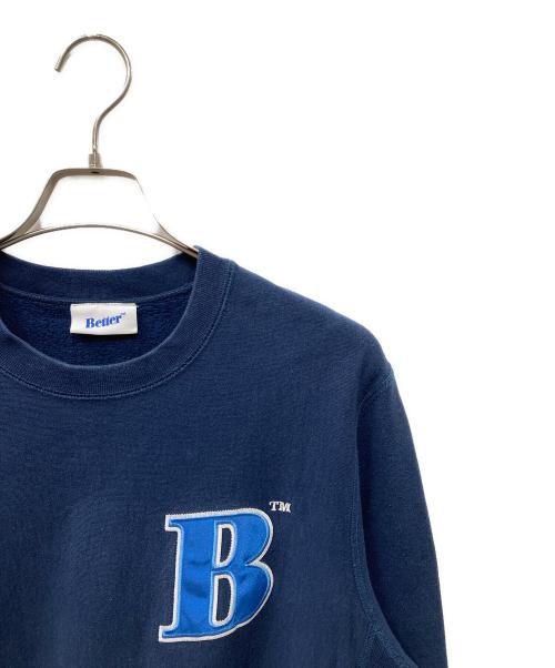 better gift shop（ベターギフトショップ）better gift shop (ベターギフトショップ) クルーネックスウェット ネイビー サイズ:Lの古着・服飾アイテム