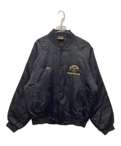 AUBURN SPORTSWEAR（アーバンスポーツウェア）AUBURN SPORTSWEAR (アーバンスポーツウェア) 刺繍スタジャン ブラック サイズ:Lの古着・服飾アイテム
