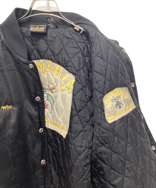 AUBURN SPORTSWEAR（アーバンスポーツウェア）AUBURN SPORTSWEAR (アーバンスポーツウェア) 刺繍スタジャン ブラック サイズ:Lの古着・服飾アイテム