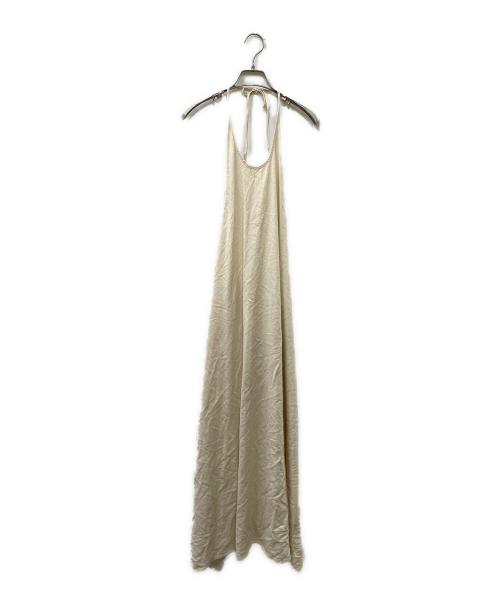 BASERANGE（ベースレンジ）BASERANGE (ベースレンジ) Apron Dress シルク エプロンドレス ワンピ ベージュ サイズ:XSの古着・服飾アイテム