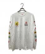 SUPREMEシュプリーム）の古着「25SS SpongeBob Castelli Racing L/S Tee ロングスリーブカットソー」｜ホワイト