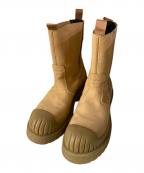 Acne studiosアクネ ストゥディオス）の古着「ヌバックサイドゴアブーツ」｜ベージュ