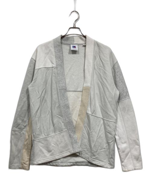 RUSSELL ATHLETIC（ラッセルアスレチック）RUSSELL ATHLETIC (ラッセルアスレチック) KITH (キス) トッパースウェットパッチワークカーディガン グレー サイズ:XS/Sの古着・服飾アイテム