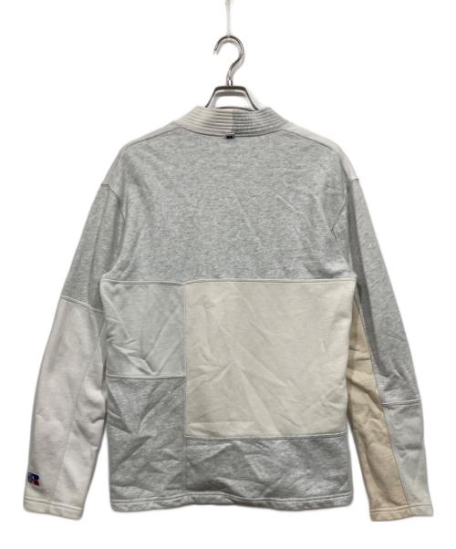 RUSSELL ATHLETIC（ラッセルアスレチック）RUSSELL ATHLETIC (ラッセルアスレチック) KITH (キス) トッパースウェットパッチワークカーディガン グレー サイズ:XS/Sの古着・服飾アイテム