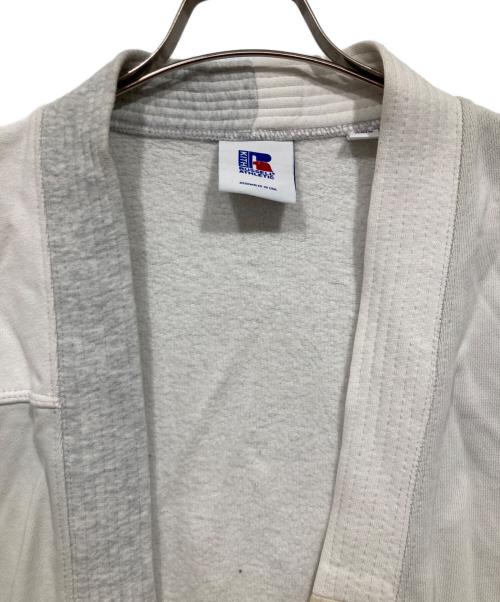 RUSSELL ATHLETIC（ラッセルアスレチック）RUSSELL ATHLETIC (ラッセルアスレチック) KITH (キス) トッパースウェットパッチワークカーディガン グレー サイズ:XS/Sの古着・服飾アイテム