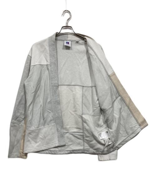 RUSSELL ATHLETIC（ラッセルアスレチック）RUSSELL ATHLETIC (ラッセルアスレチック) KITH (キス) トッパースウェットパッチワークカーディガン グレー サイズ:XS/Sの古着・服飾アイテム