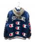 Champion (チャンピオン) Supreme (シュプリーム) 18AW Hooded Satin Varsity Jacket スタジャン ネイビー サイズ:L：12000円