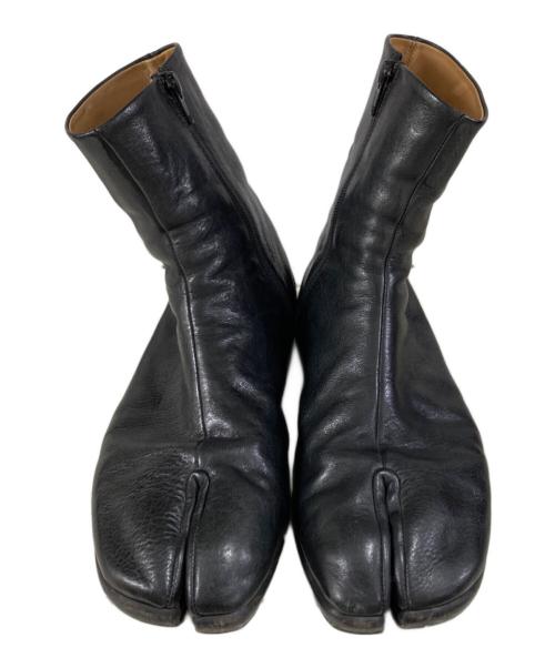 Maison Margiela（メゾンマルジェラ）Maison Margiela (メゾンマルジェラ) LEATHER TABI BOOTS ブラック サイズ:40の古着・服飾アイテム