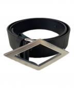 Han Kjobenhavnハン コペンヘーゲン）の古着「Daimond バックル ベルト」｜ブラック