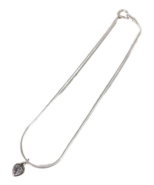 PANDORA（パンドラ）PANDORA (パンドラ) Heart Closure Snake Chain Necklace シルバーの古着・服飾アイテム