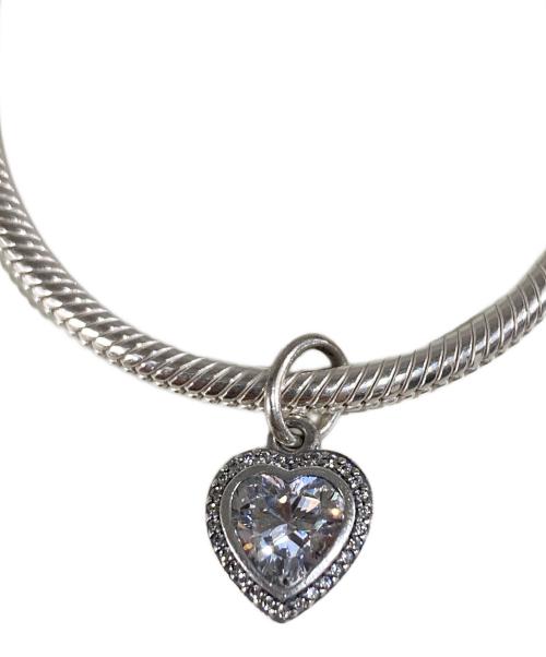 PANDORA（パンドラ）PANDORA (パンドラ) Heart Closure Snake Chain Necklace シルバーの古着・服飾アイテム