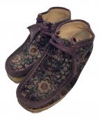 CLARKSクラークス）の古着「Wallbee Boots Velvet」｜ボルドー
