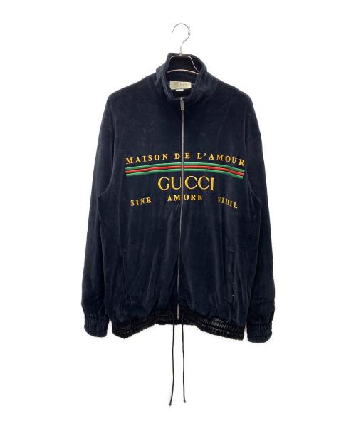 GUCCI（グッチ）GUCCI (グッチ) シェニールジャケット ブラック サイズ:SIZE XLの古着・服飾アイテム