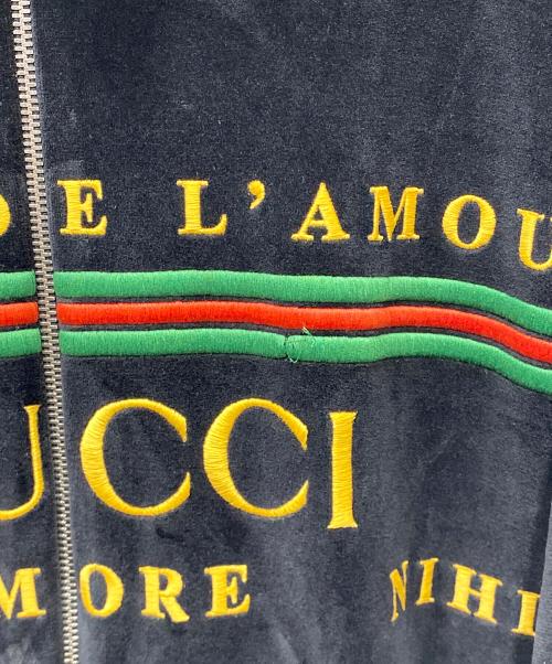 GUCCI（グッチ）GUCCI (グッチ) シェニールジャケット ブラック サイズ:SIZE XLの古着・服飾アイテム