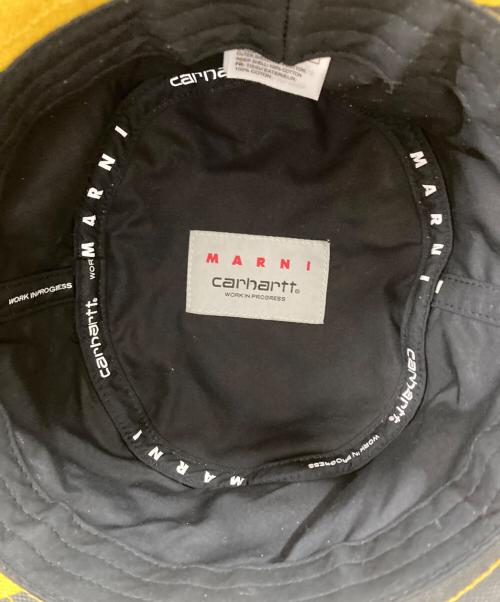 Carhartt WIP（カーハート ワークインプログレス）CARHARTT WIP (カーハート ワークインプログレス) MARNI (マルニ) MARNI BUCKET HAT イエロー×ブラック サイズ:M-Lの古着・服飾アイテム