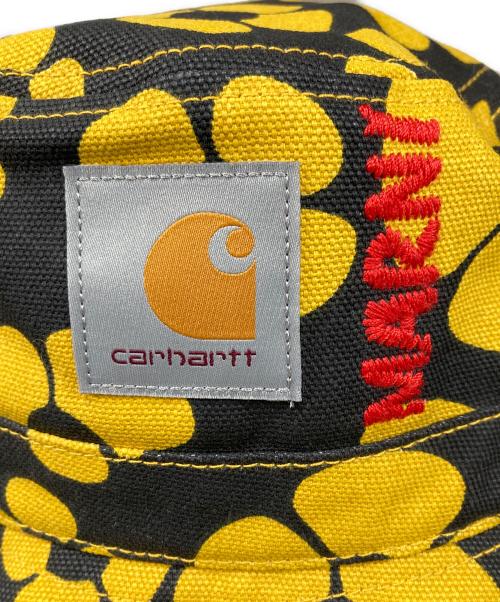 Carhartt WIP（カーハート ワークインプログレス）CARHARTT WIP (カーハート ワークインプログレス) MARNI (マルニ) MARNI BUCKET HAT イエロー×ブラック サイズ:M-Lの古着・服飾アイテム