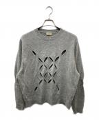 STEFAN COOKEステファンクック）の古着「22AW ウール スラッシュニット」｜グレー