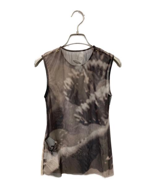 PRANK PROJECT（プランクプロジェクト）PRANK PROJECT (プランクプロジェクト) N/S総柄シアーカットソー ブラウン×ブラック サイズ:M 未使用品の古着・服飾アイテム