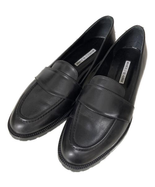 Manolo Blahnik（マノロブラニク）Manolo Blahnik (マノロブラニク) コインローファー ブラック サイズ:39の古着・服飾アイテム