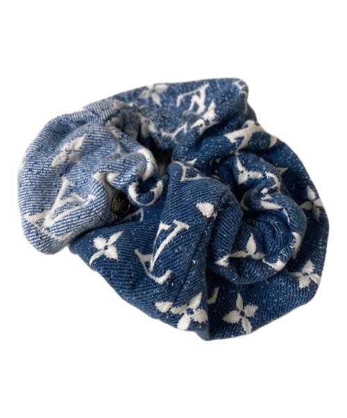 LOUIS VUITTON（ルイ ヴィトン）LOUIS VUITTON (ルイ ヴィトン) モノグラム シュシュデニム ヘアバンド ホワイト×ブルー サイズ:OneSizeの古着・服飾アイテム