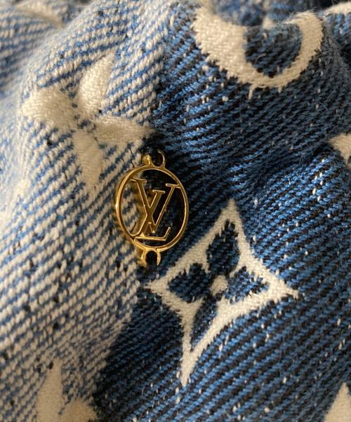 LOUIS VUITTON（ルイ ヴィトン）LOUIS VUITTON (ルイ ヴィトン) モノグラム シュシュデニム ヘアバンド ホワイト×ブルー サイズ:OneSizeの古着・服飾アイテム