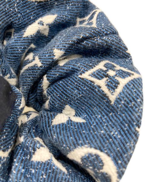 LOUIS VUITTON（ルイ ヴィトン）LOUIS VUITTON (ルイ ヴィトン) モノグラム シュシュデニム ヘアバンド ホワイト×ブルー サイズ:OneSizeの古着・服飾アイテム